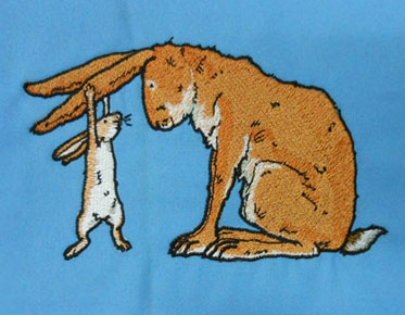 embroidery digitizing rabbit design